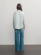 JCAESAR WOMEN Hunting‑style faded linen adjustable shirt