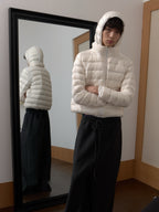 JCAESAR Sheer Baffle-Quilted Down Jacket