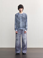 JCAESAR Oil‑stain dyed long‑sleeve shirt