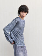 JCAESAR Oil‑stain dyed long‑sleeve shirt
