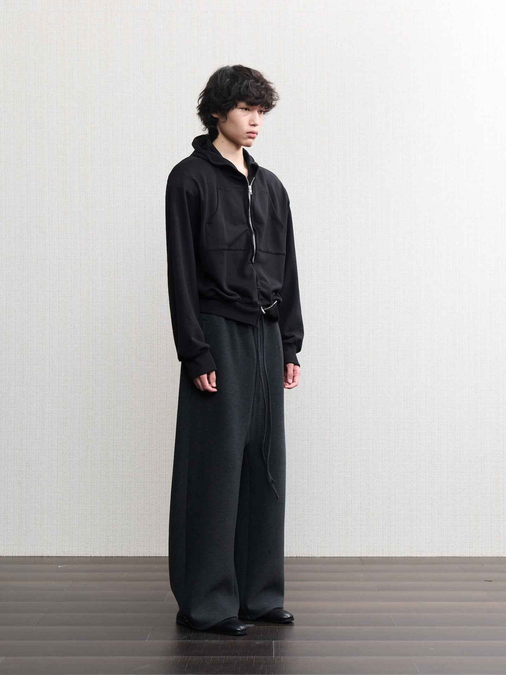 JCAESAR Power metallic‑thread hooded sweatshirt