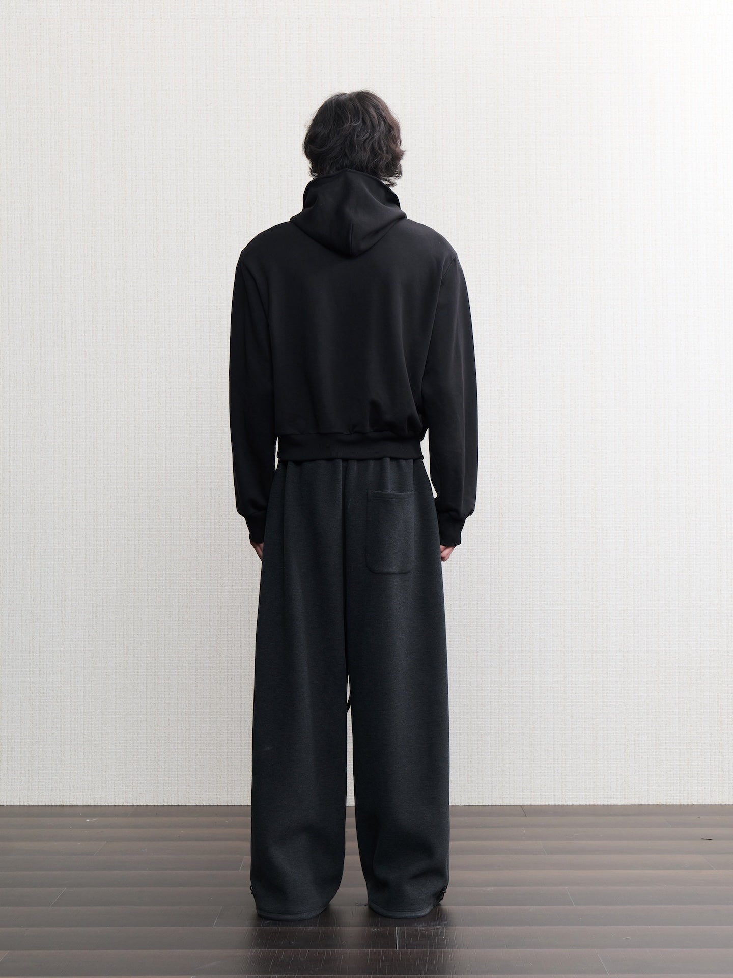JCAESAR Power metallic‑thread hooded sweatshirt