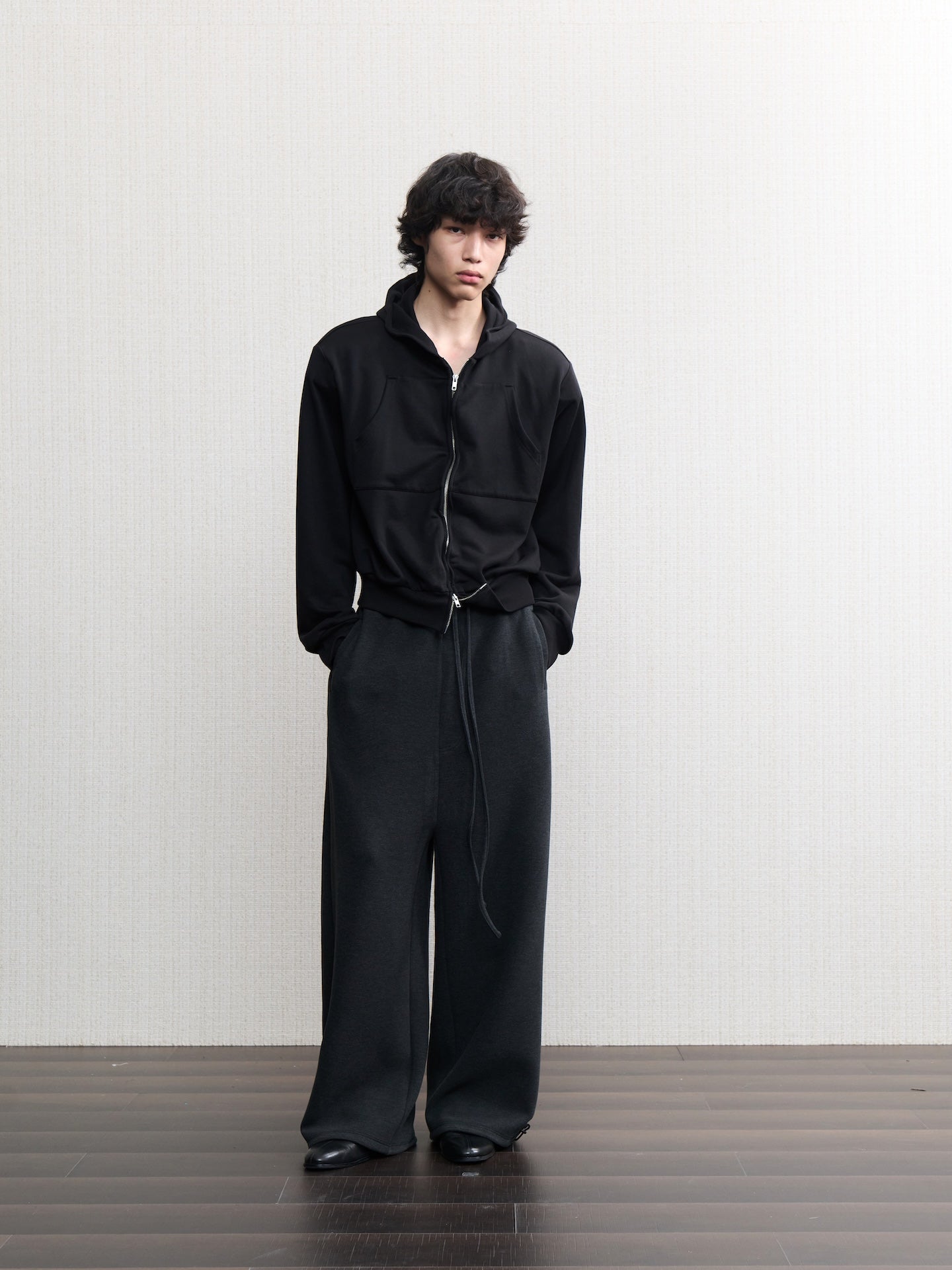 JCAESAR Power metallic‑thread hooded sweatshirt
