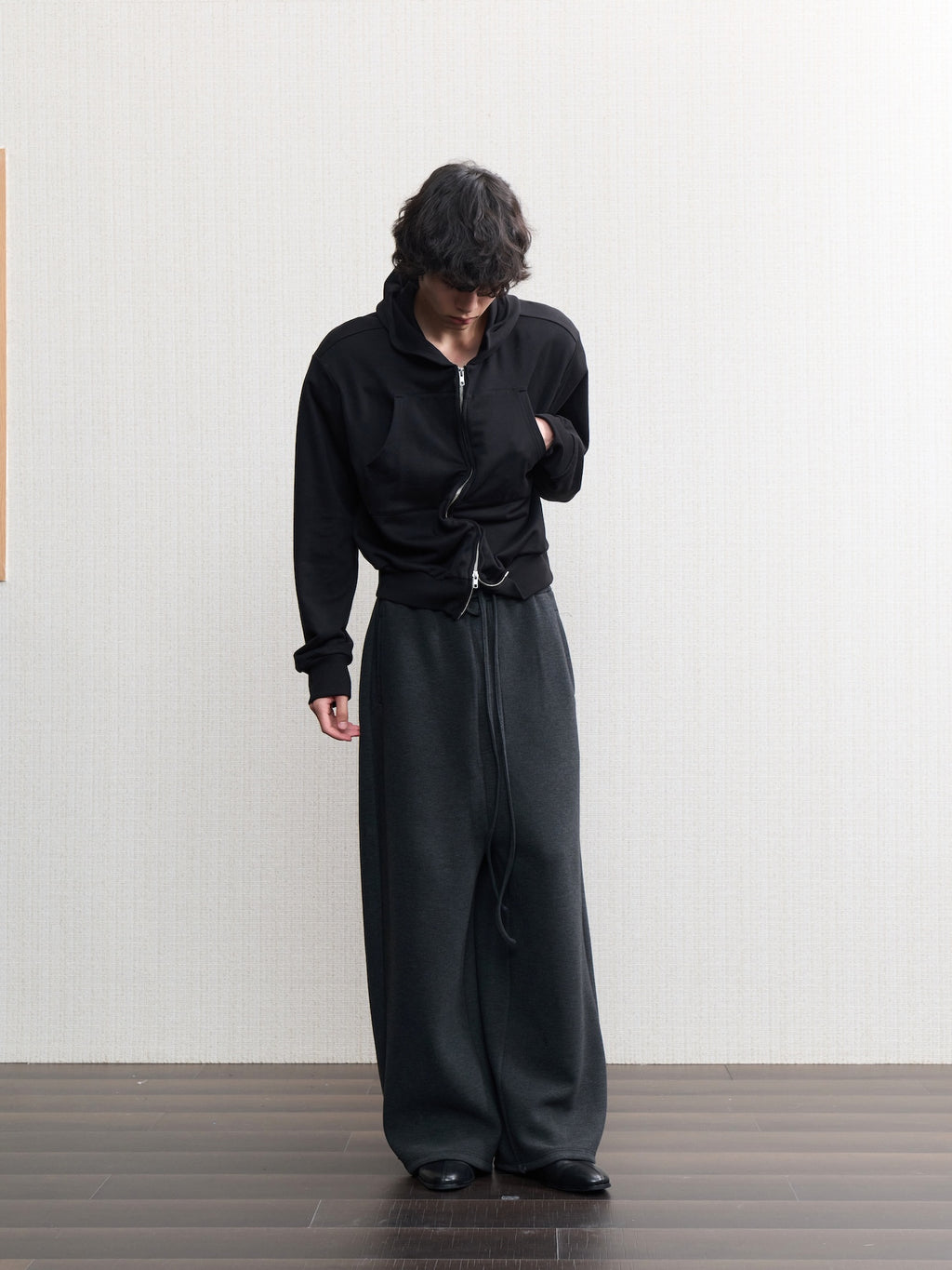 JCAESAR Power metallic‑thread hooded sweatshirt