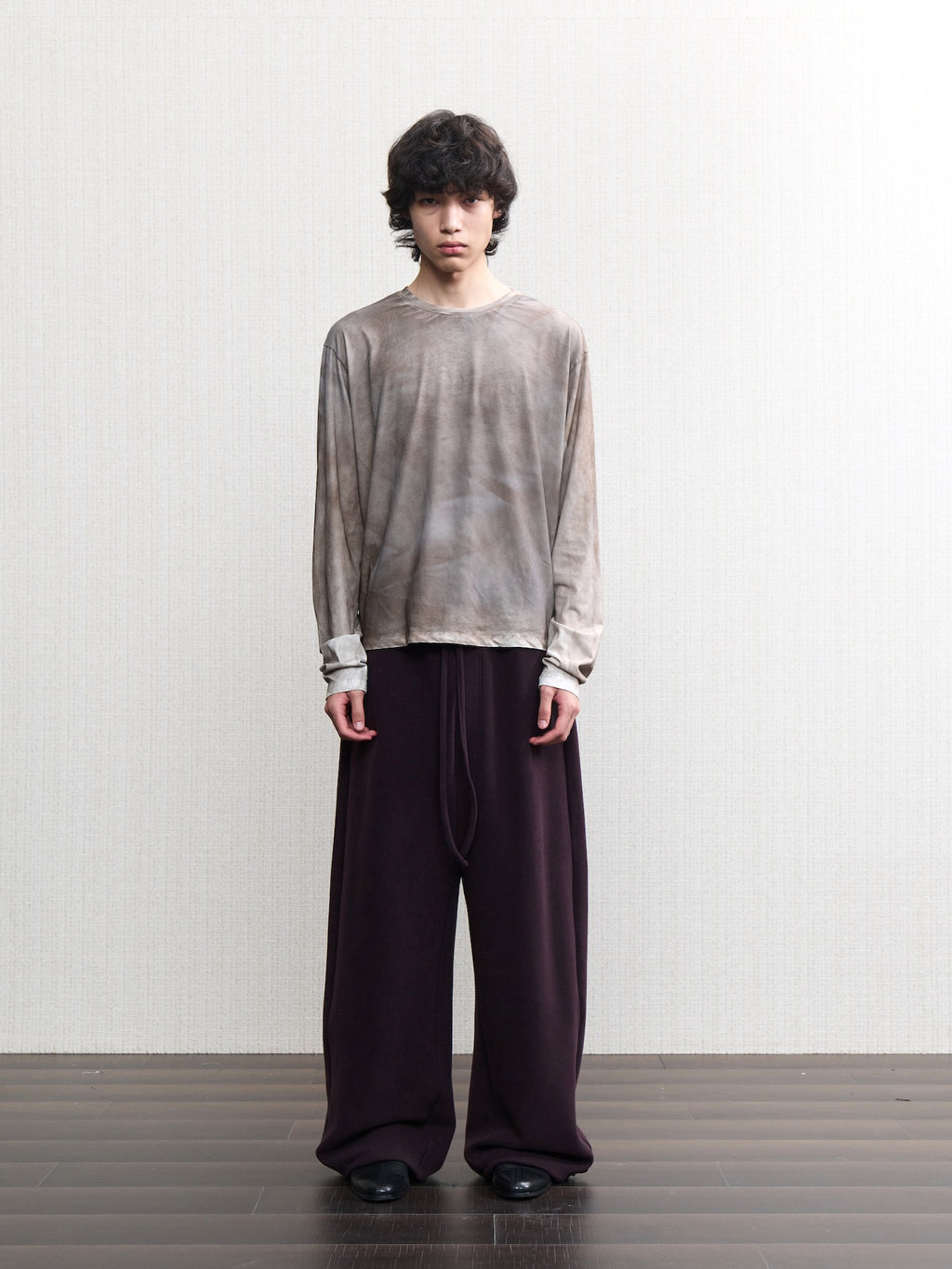 JCAESAR Oil‑stain dyed long‑sleeve shirt