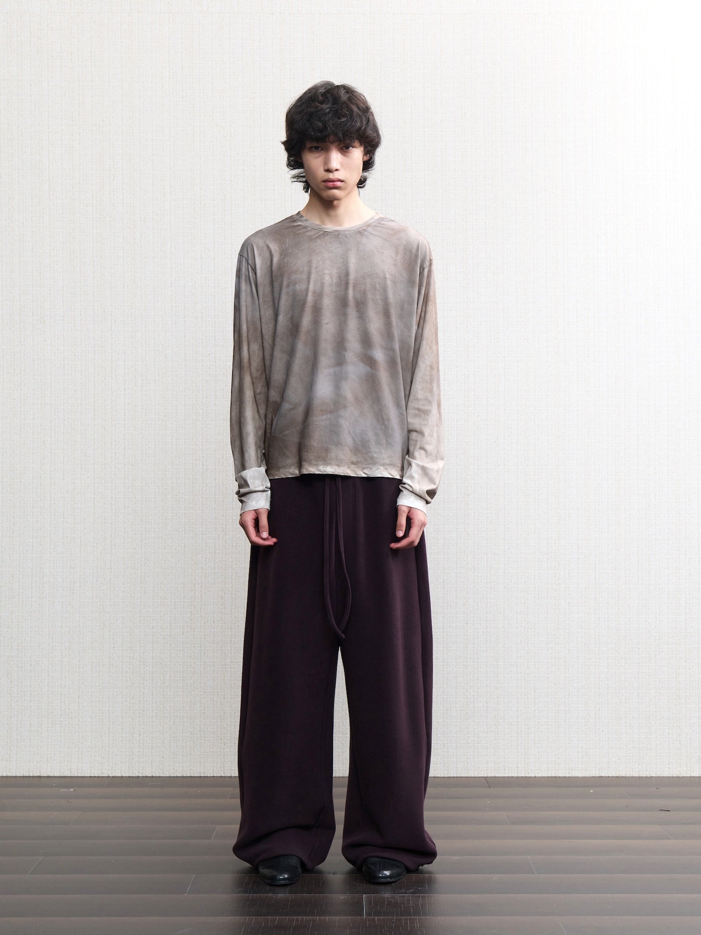 JCAESAR Oil‑stain dyed long‑sleeve shirt