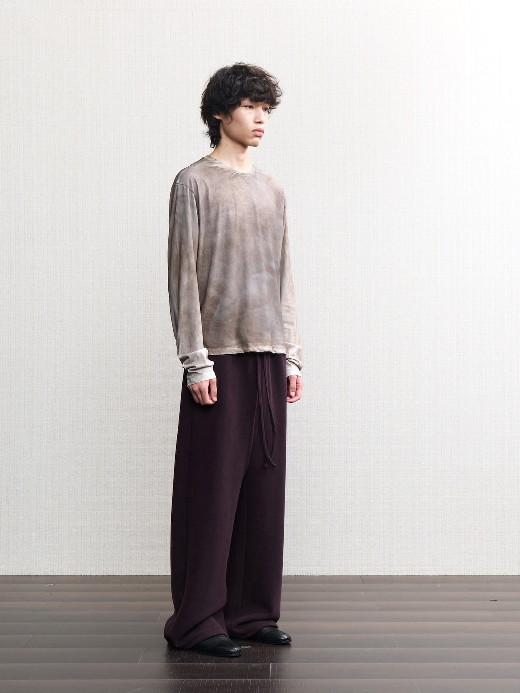 JCAESAR Oil‑stain dyed long‑sleeve shirt