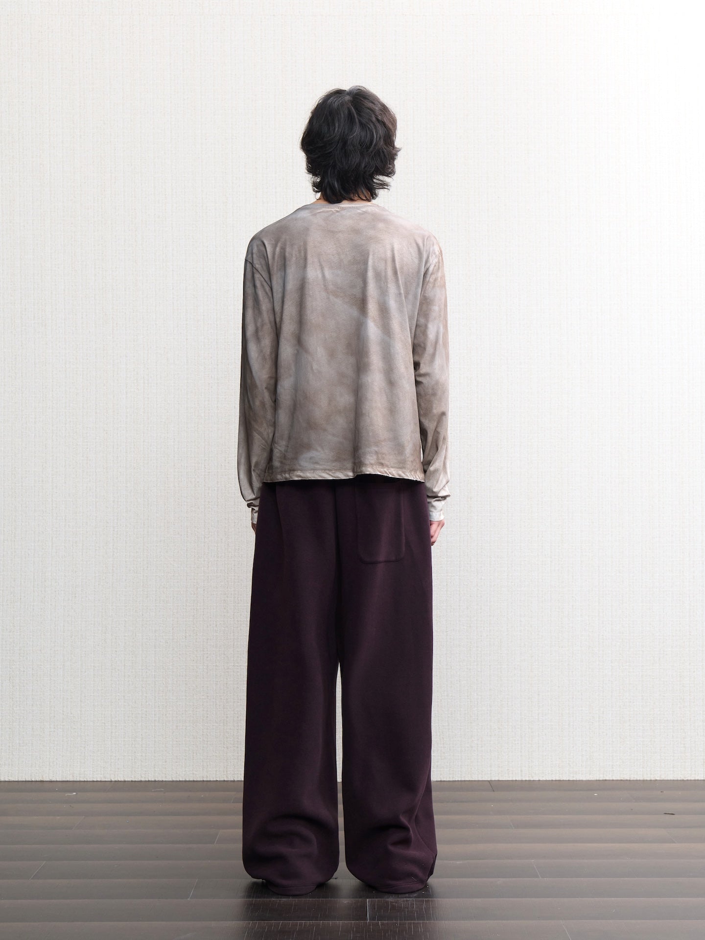 JCAESAR Oil‑stain dyed long‑sleeve shirt
