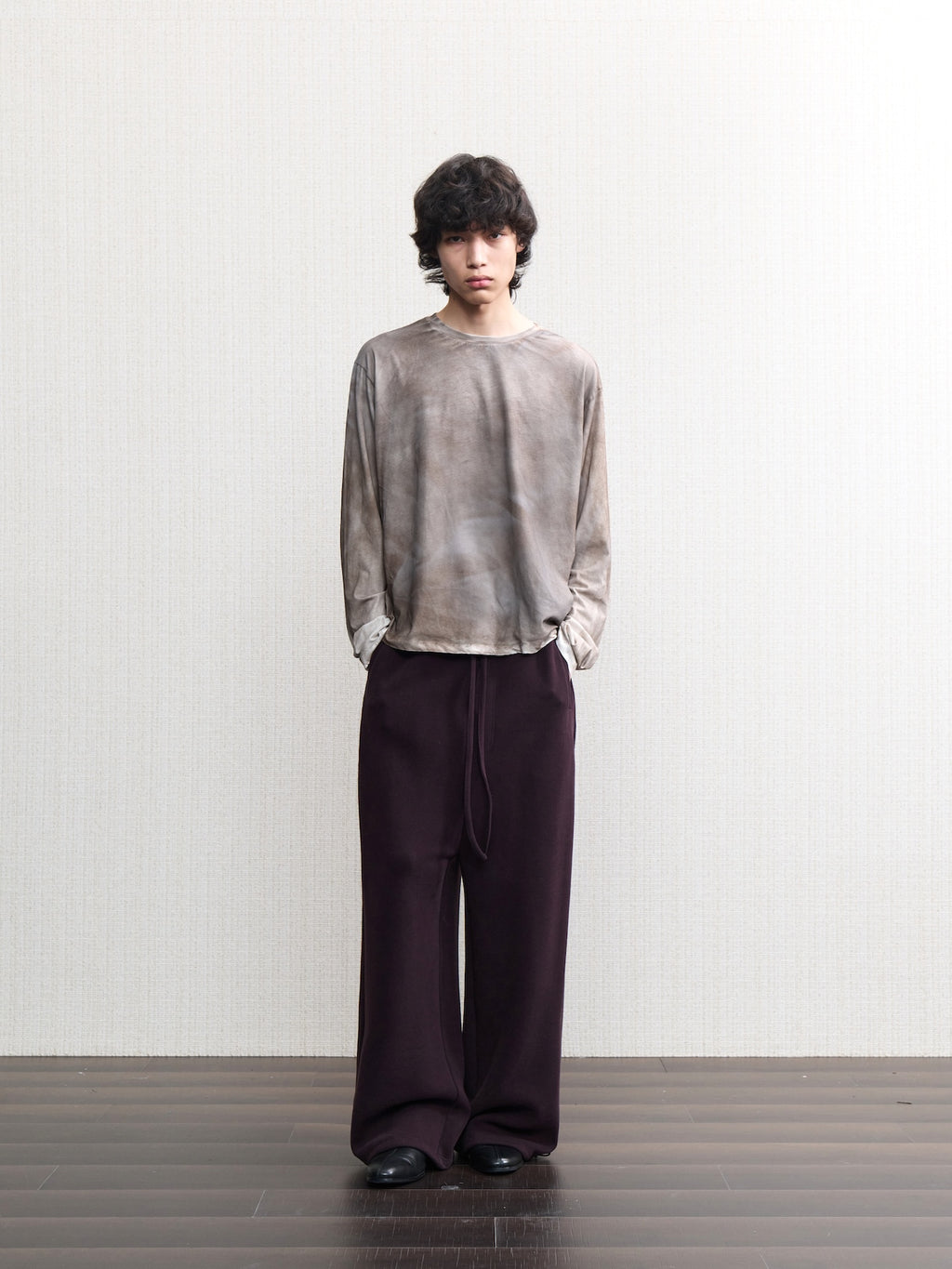 JCAESAR Oil‑stain dyed long‑sleeve shirt