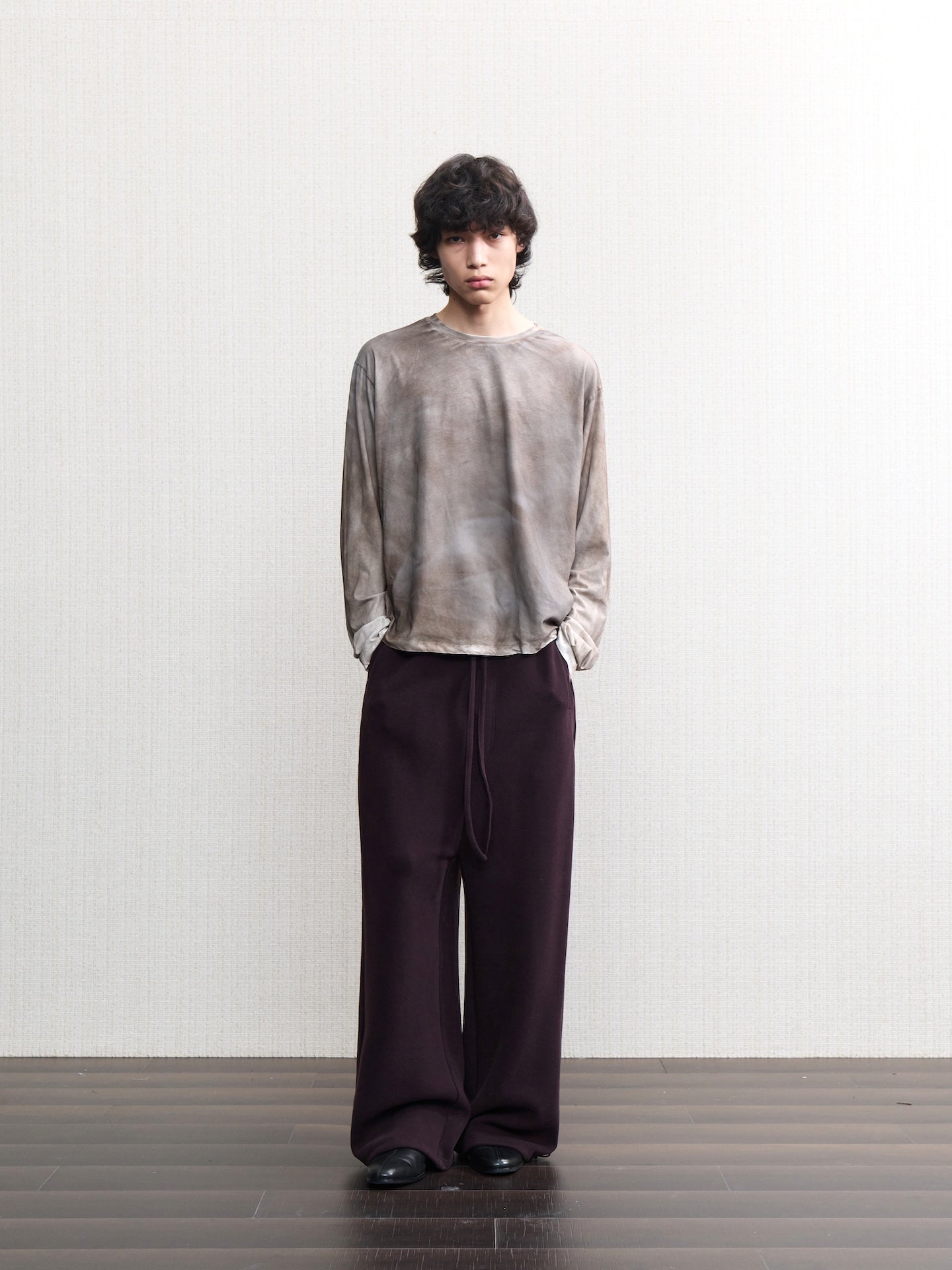 JCAESAR Oil‑stain dyed long‑sleeve shirt