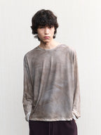 JCAESAR Oil‑stain dyed long‑sleeve shirt