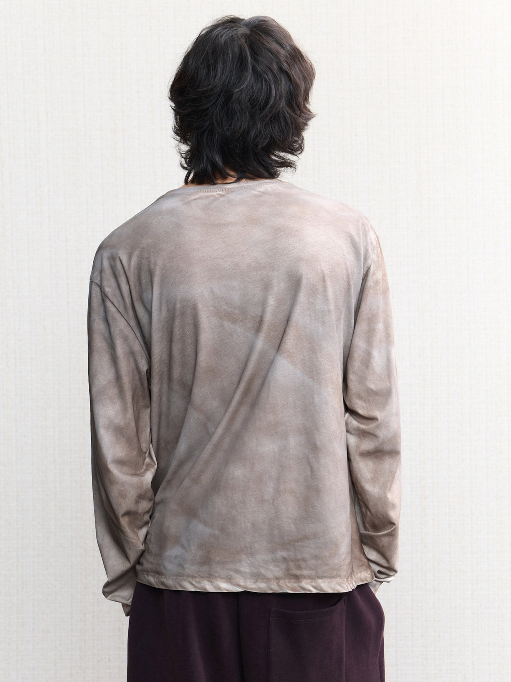 JCAESAR Oil‑stain dyed long‑sleeve shirt