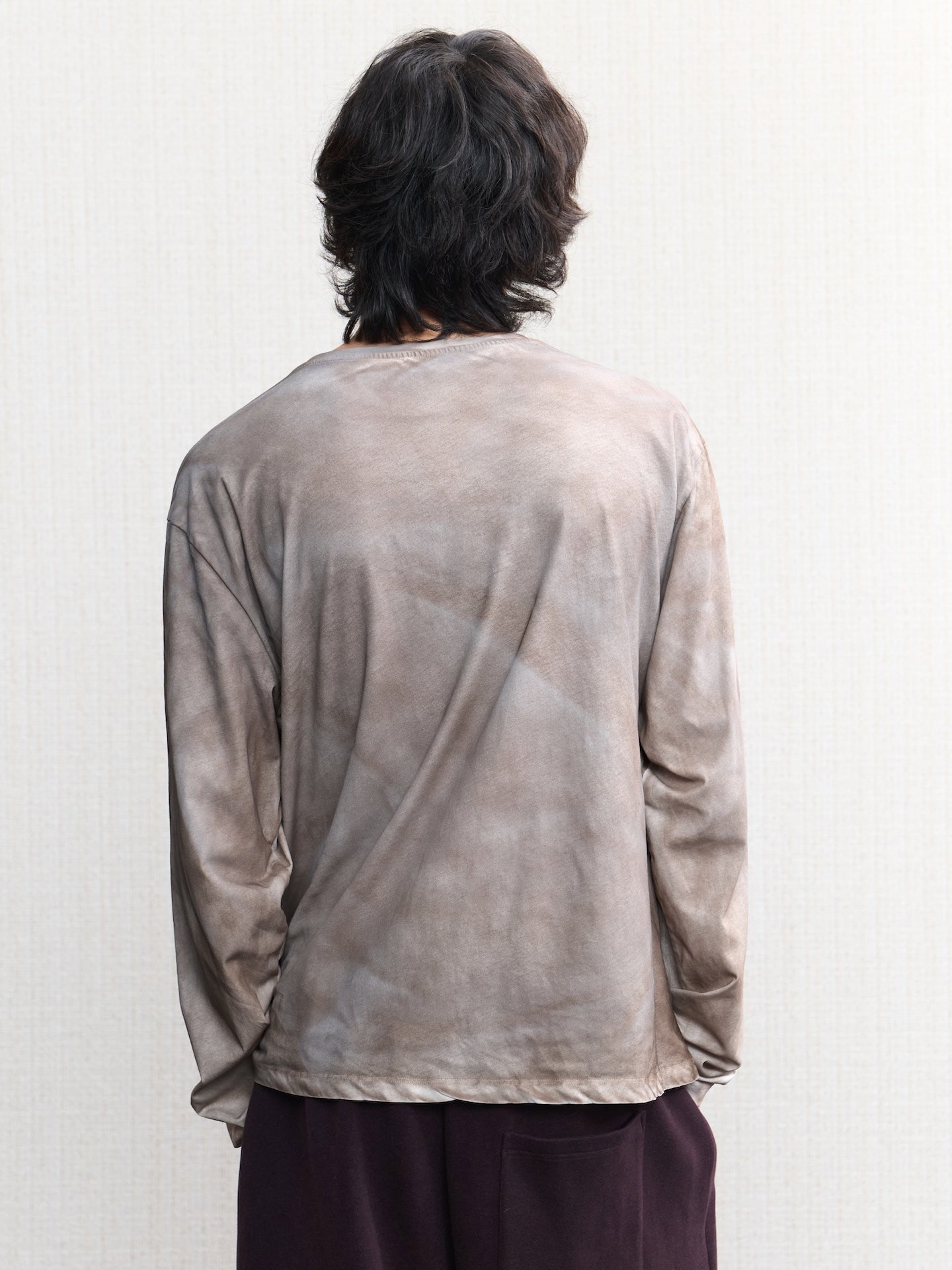 JCAESAR Oil‑stain dyed long‑sleeve shirt