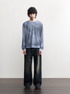 JCAESAR Oil‑stain dyed long‑sleeve shirt