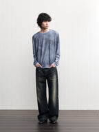 JCAESAR Oil‑stain dyed long‑sleeve shirt