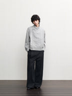 JCAESAR Cross‑collar mesh pleated jacket