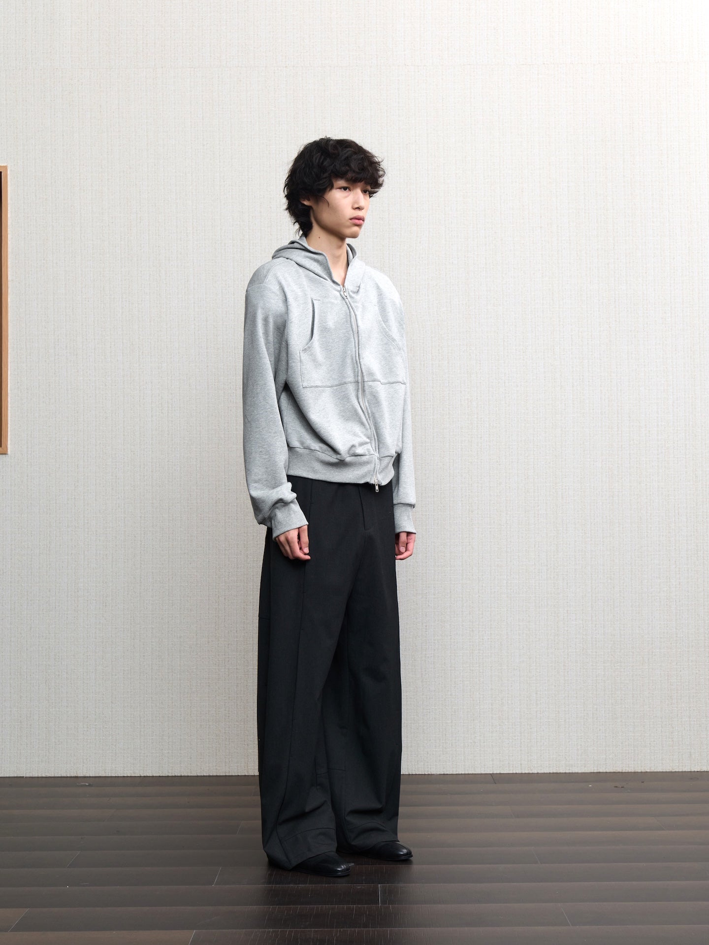 JCAESAR Power metallic‑thread hooded sweatshirt