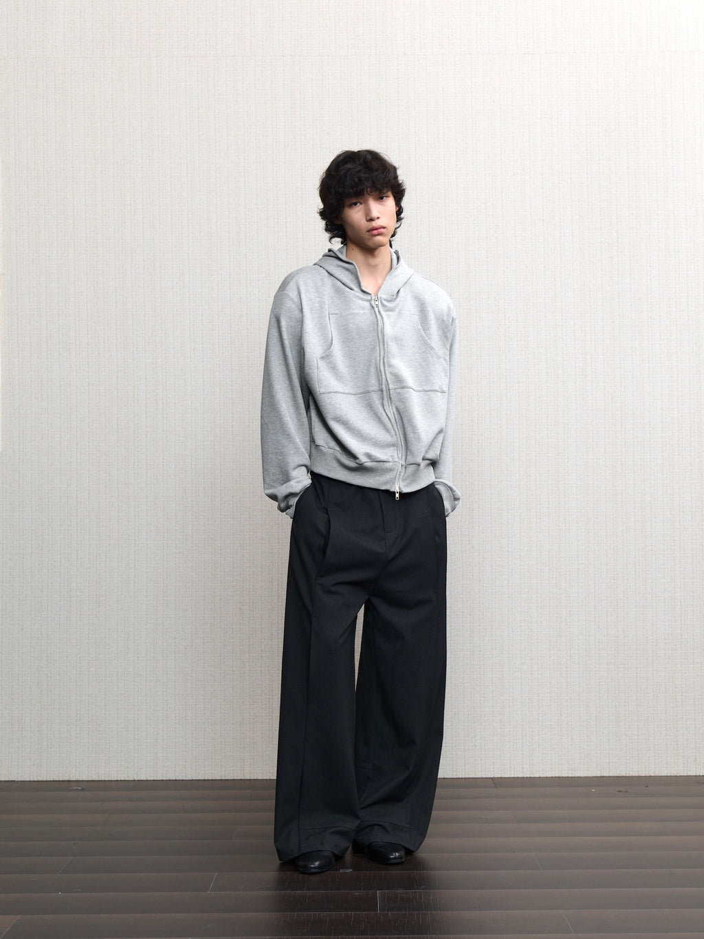JCAESAR Power metallic‑thread hooded sweatshirt