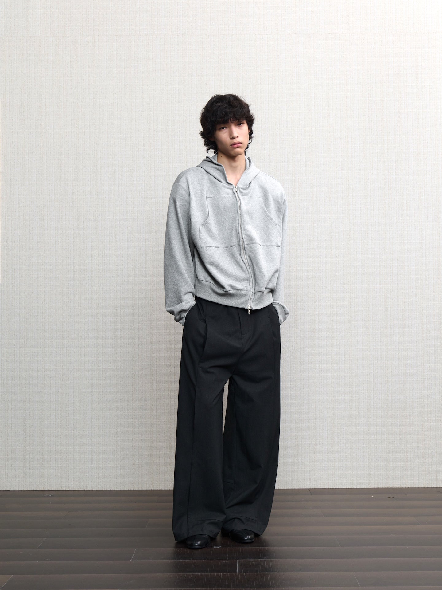 JCAESAR Power metallic‑thread hooded sweatshirt