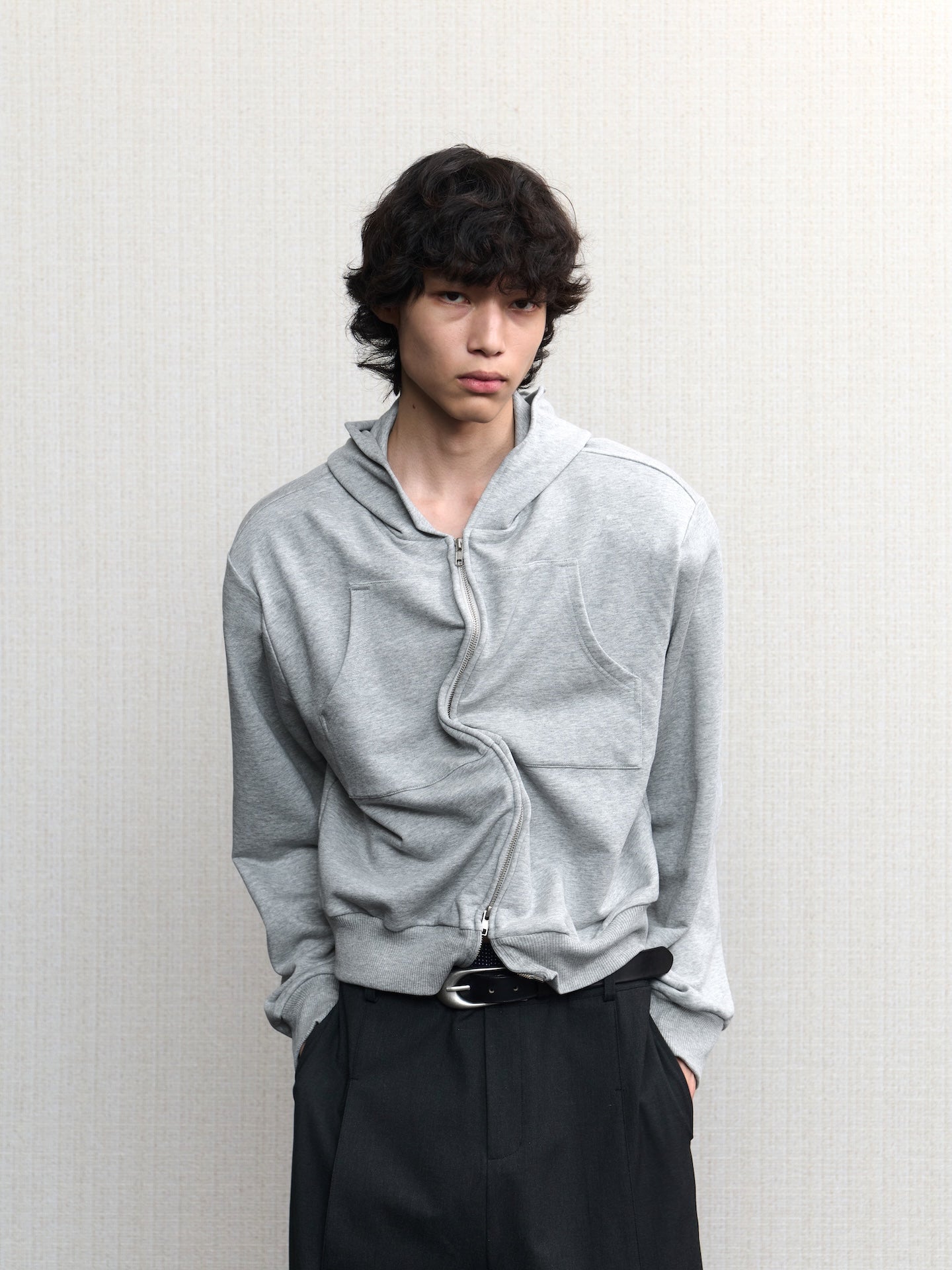 JCAESAR Power metallic‑thread hooded sweatshirt