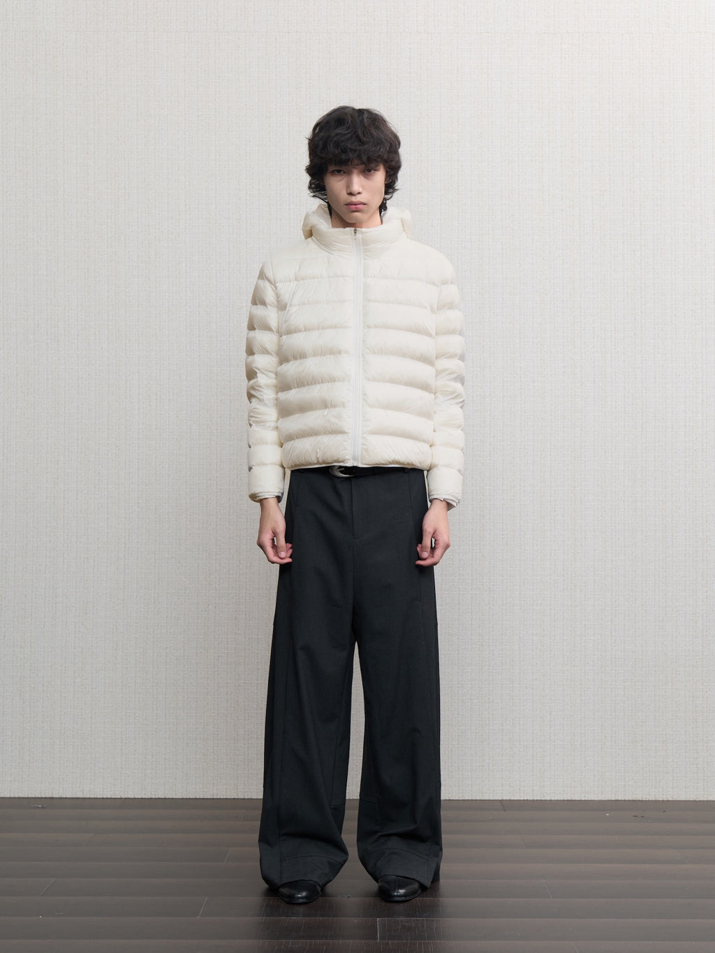 JCAESAR Sheer Baffle-Quilted Down Jacket