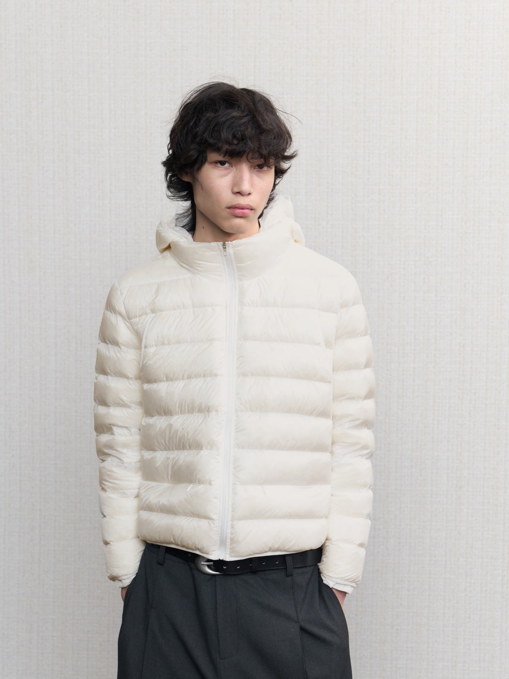 JCAESAR Sheer Baffle-Quilted Down Jacket