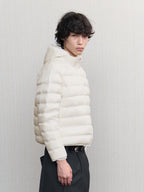 JCAESAR Sheer Baffle-Quilted Down Jacket