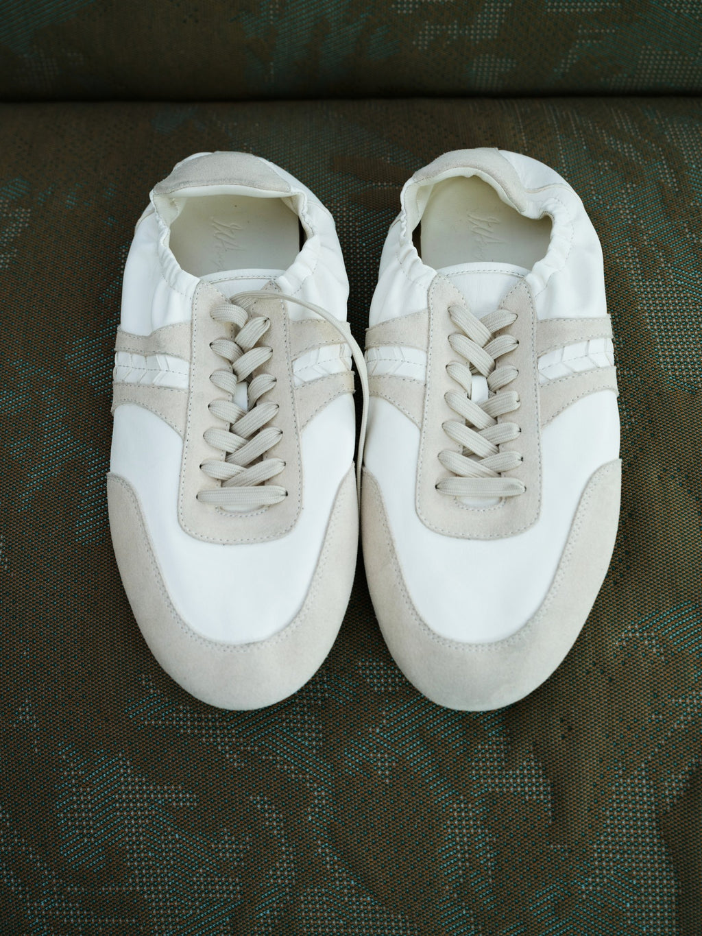 JCAESAR Wheat‑pattern low‑profile German trainer sneakers
