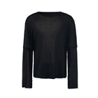 JCAESAR Two‑Layer Effect Slub‑Texture Long‑Sleeve Top
