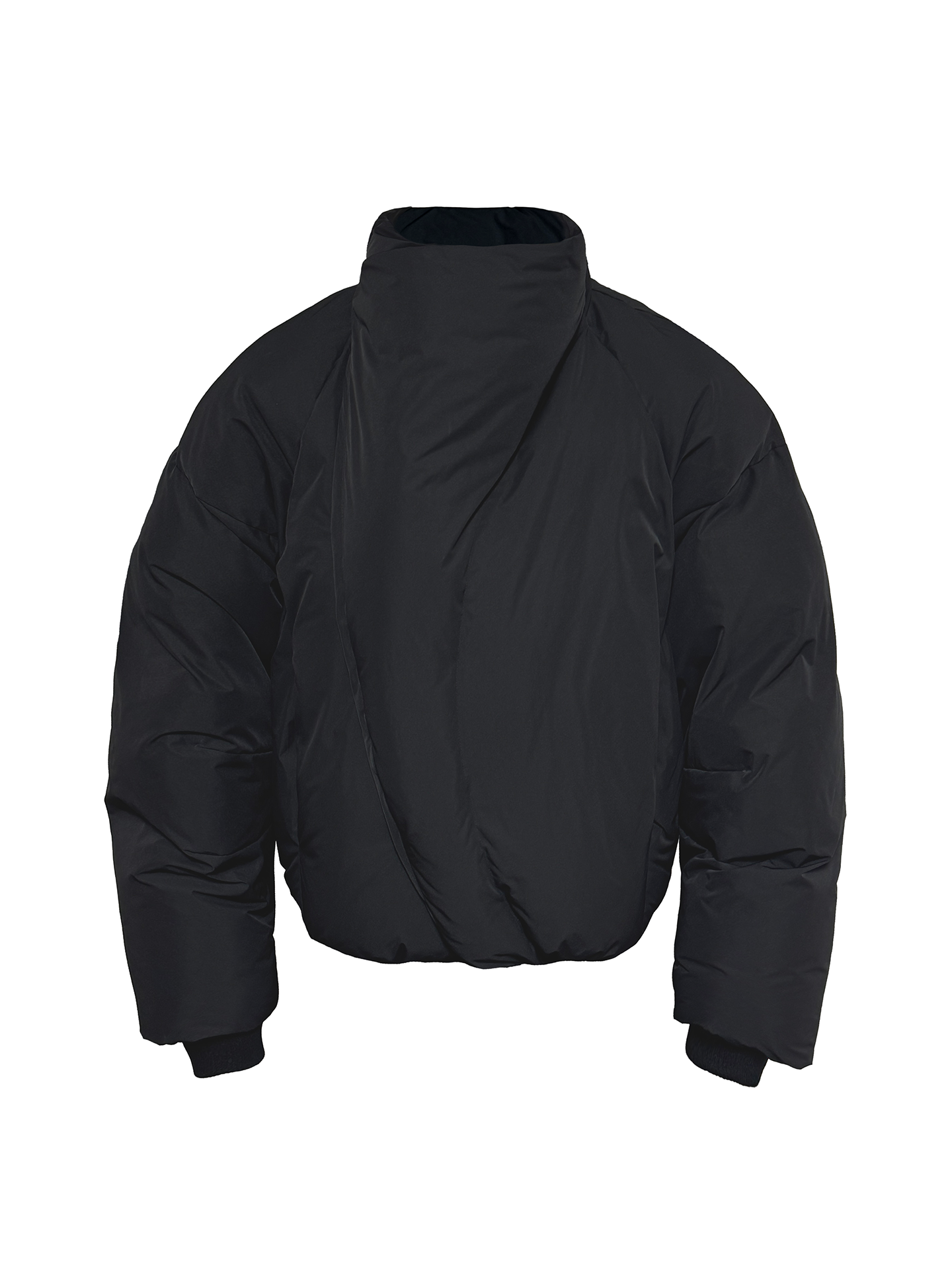 JCAESAR Curved‑Zipper Magnetic‑Closure High‑Neck Down Jacket