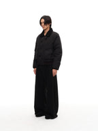 JCAESAR Fur‑Collar Buttoned Down Jacket with Pockets
