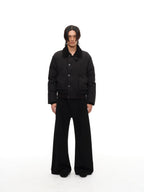 JCAESAR Fur‑Collar Buttoned Down Jacket with Pockets
