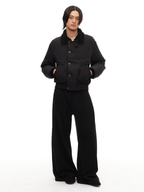 JCAESAR Fur‑Collar Buttoned Down Jacket with Pockets