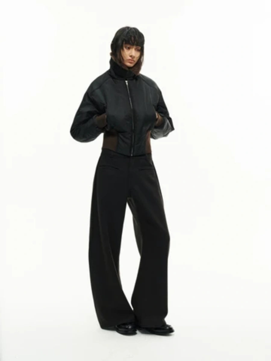 JCAESAR WOMEN Fur Collar Pilot Jacket