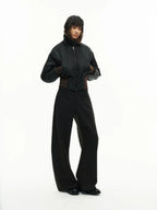 JCAESAR WOMEN Fur Collar Pilot Jacket