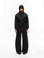 JCAESAR WOMEN Fur Collar Pilot Jacket