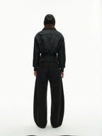 JCAESAR WOMEN Fur Collar Pilot Jacket