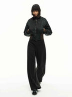 JCAESAR WOMEN Fur Collar Pilot Jacket