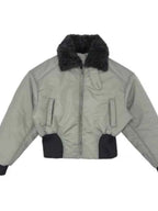 JCAESAR WOMEN Fur Collar Pilot Jacket