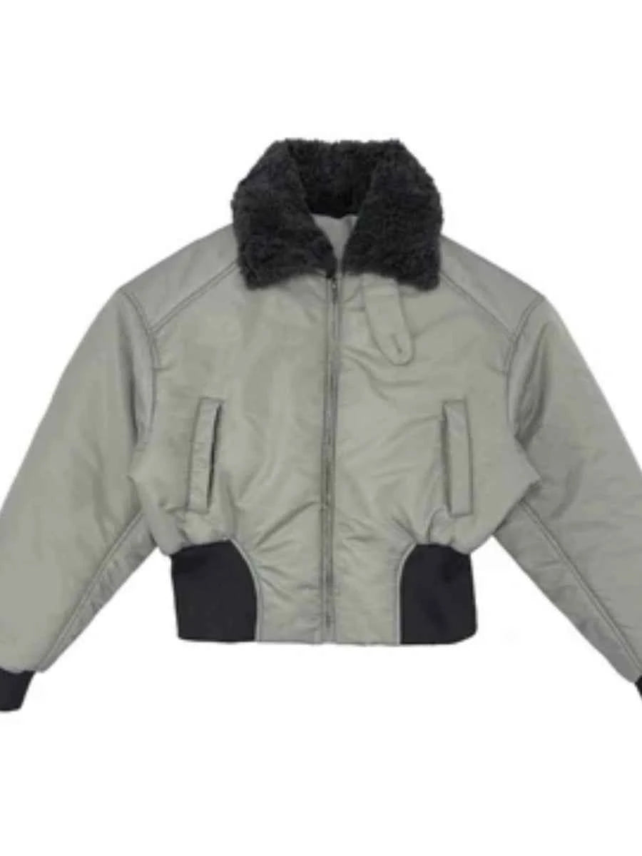 JCAESAR WOMEN Fur Collar Pilot Jacket