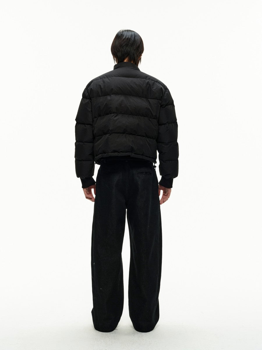 JCAESAR Arc-Shaped Flap Magnetic Buckle Down Jacket