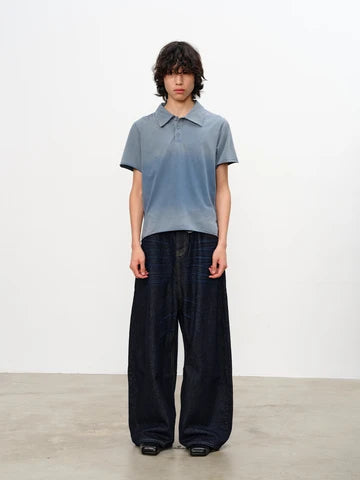 JCAESAR  Washed Polo Shirt