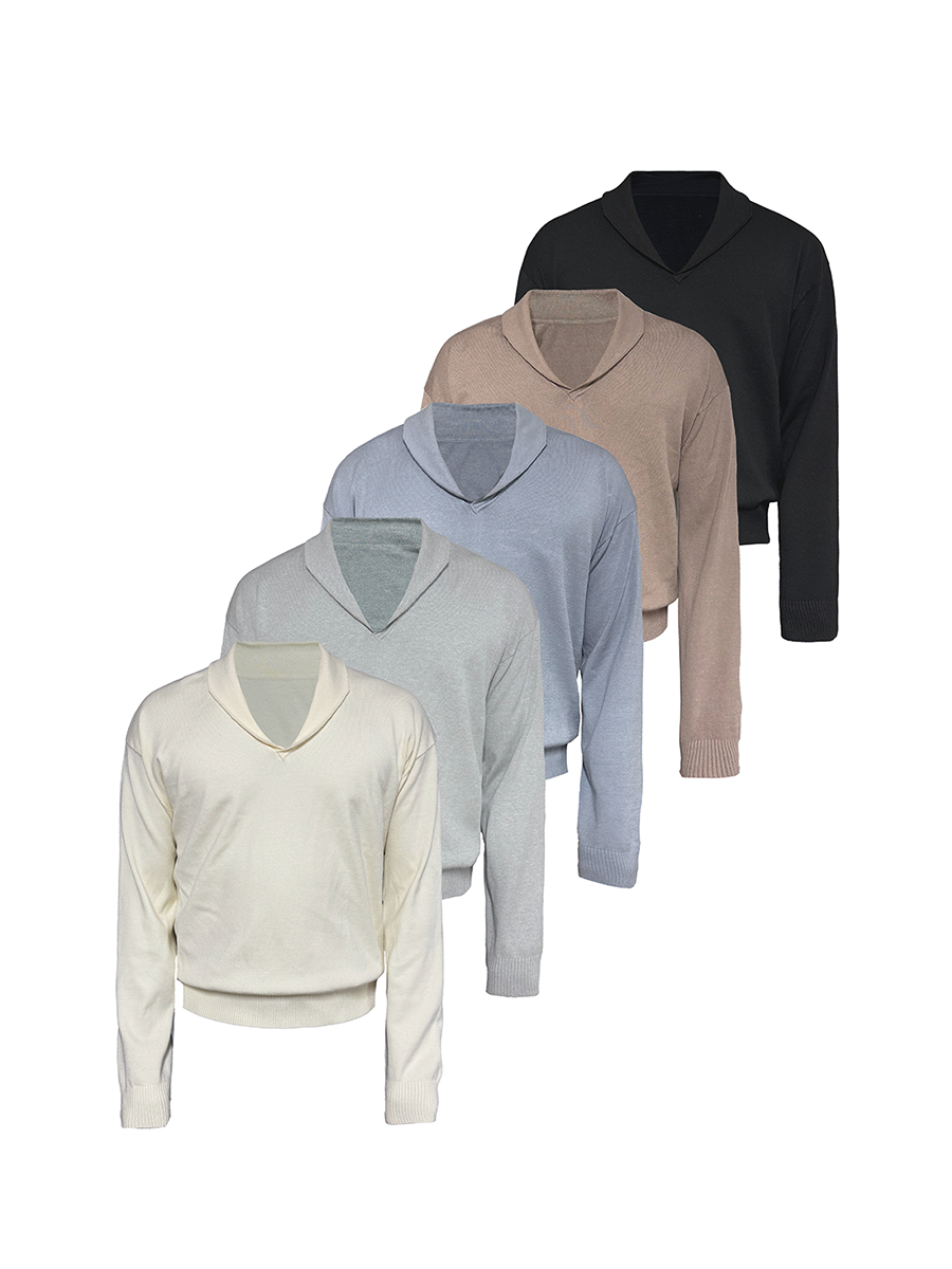 JCAESAR Seagull Collar Sweater