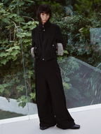 JCAESAR WOMEN Pleated Kangaroo Pocket Pants - jcaesarclo
