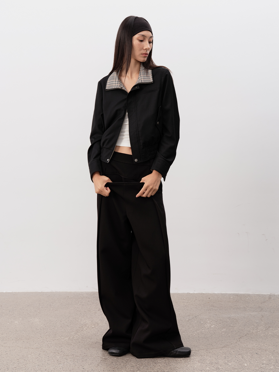 JCAESAR WOMEN Pleated Kangaroo Pocket Pants - jcaesarclo