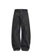 Jcaesar Vintage washed black mud-dyed banana pants - jcaesarclo