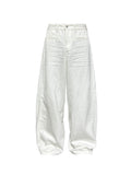 JCAESAR White pleated wide-leg jeans - jcaesarclo