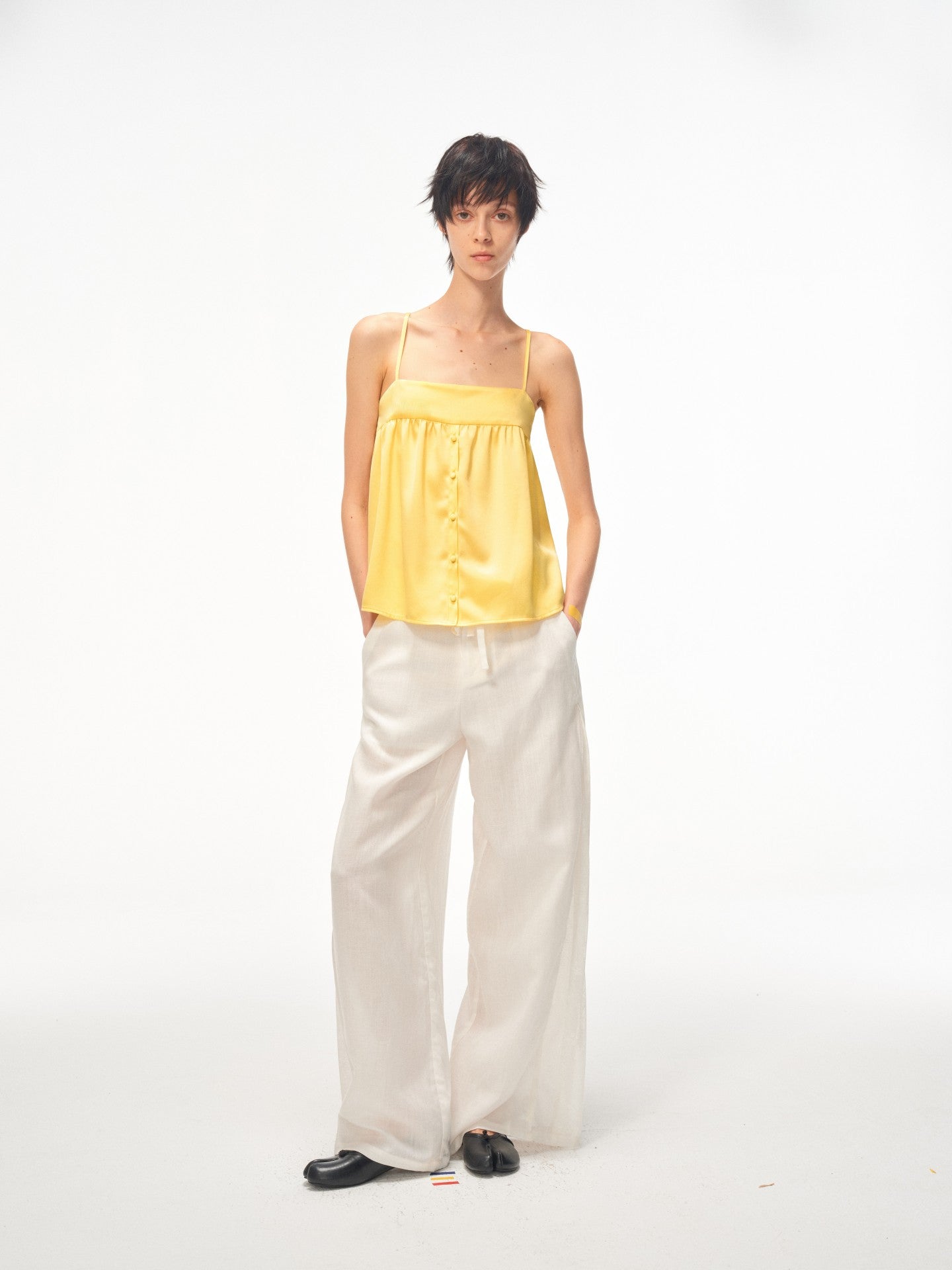 JCAESAR WOMEN Willow‑drape half‑placket cami