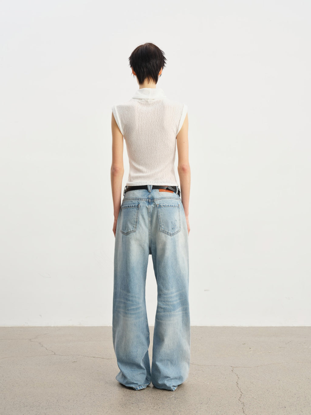 JCAESAR WOMEN Draped Cowl‑Neck Folded‑Hem Tee