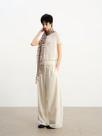 JCAESAR WOMEN Pleated Low‑Crotch Curved‑Blade Pants